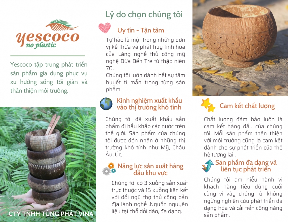 Lý do chọn chúng tôi - Yescoco Xưởng gáo dừa